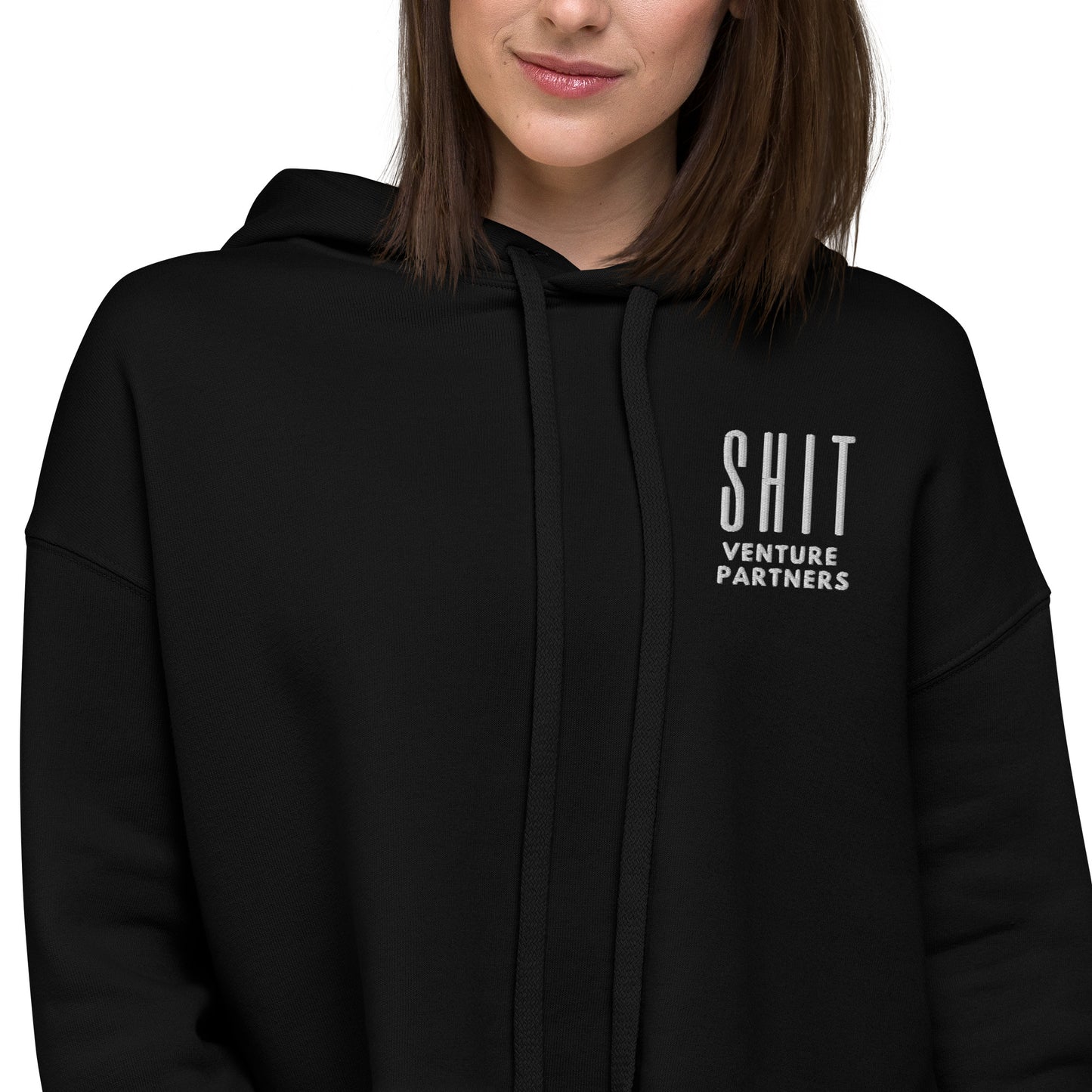 Shit Venture Partners Crop Hoodie - Embroidered