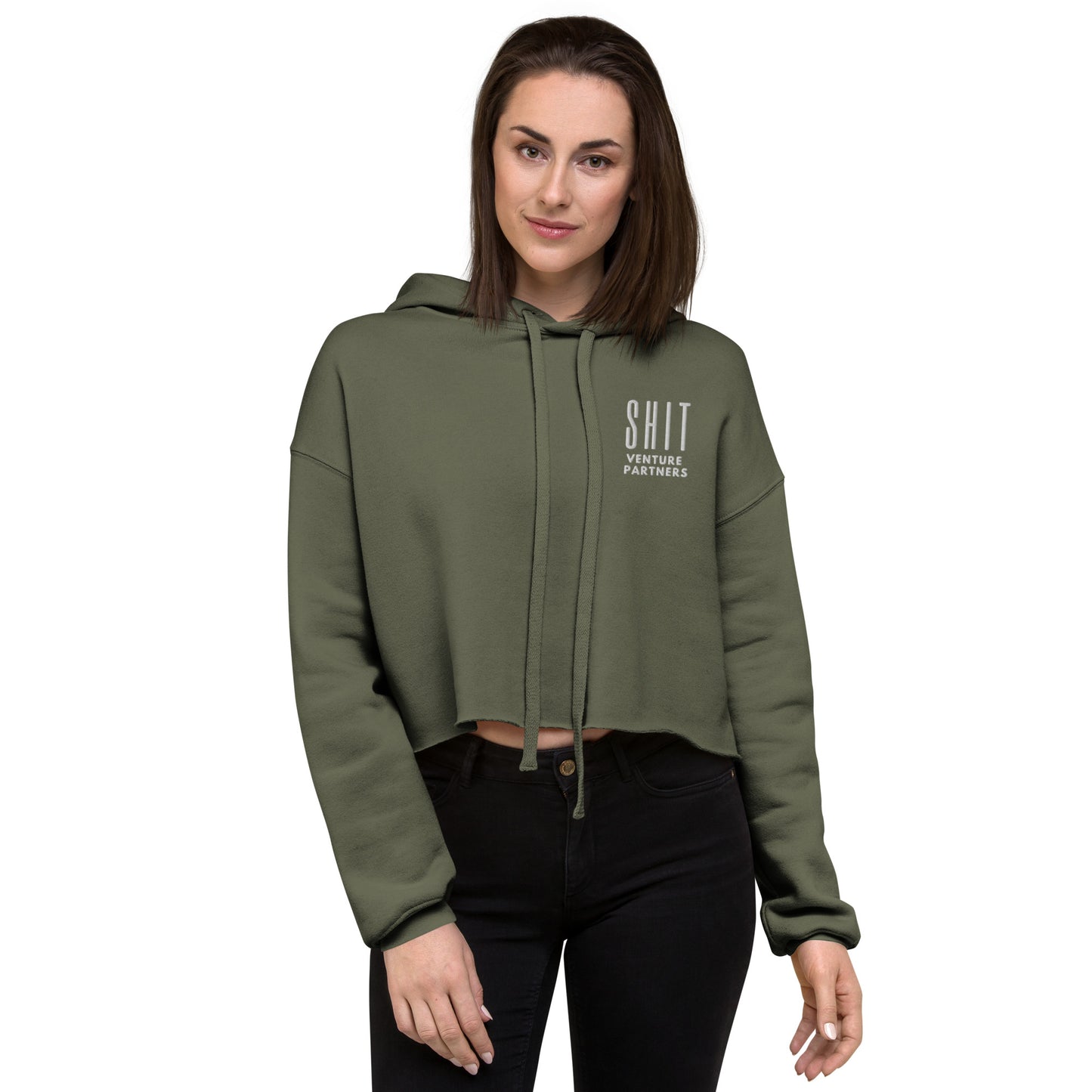 Shit Venture Partners Crop Hoodie - Embroidered