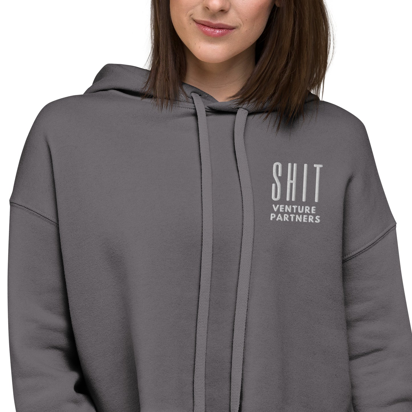 Shit Venture Partners Crop Hoodie - Embroidered